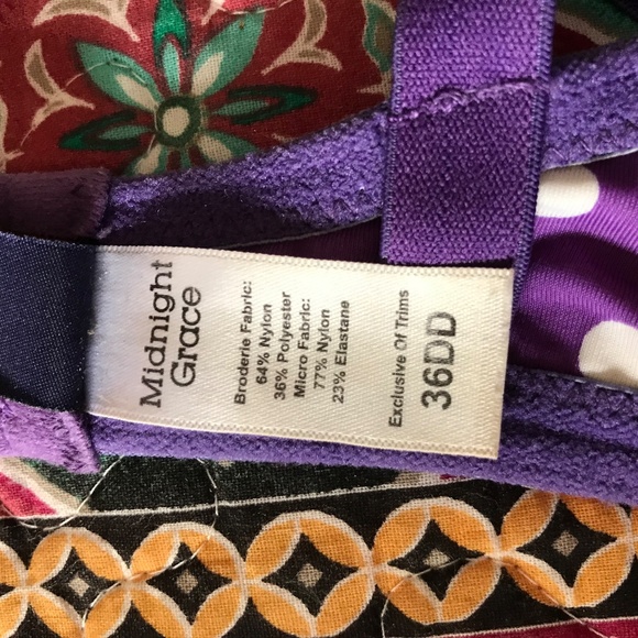 Midnight Grace Bra and thong Panty set with removable garters SZ 36DD L - Picture 3 of 6